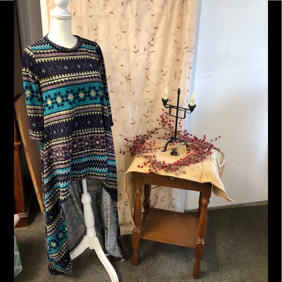 Myesper Dresses & Skirts - NWOT Jade and Plum Geometric Hi low Tunic